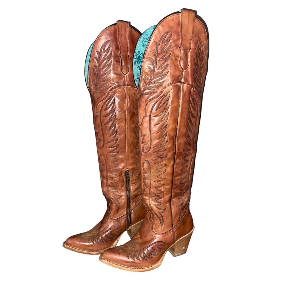 Corral Women’s Leather Tall Western Boots - Pointed Toe